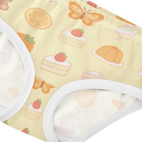 Girls' Underwear Orange Butterfly Toddle Brief Panties 2-8 Years 203007334