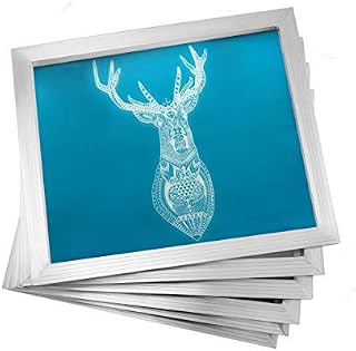 Silk Screen Frame 6 Pieces Aluminum Silk Screen Frame 20x24 Inch Silk Screen Printing Frame with White 160 Count Mesh