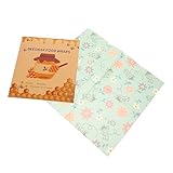ORFOFE 3 paños de cera de abeja, sostenibles, reutilizables, para alimentos, ecológicos, cera de abeja, película adhesiva de materias primas orgánicas, libre de platikfrei y hecha a mano