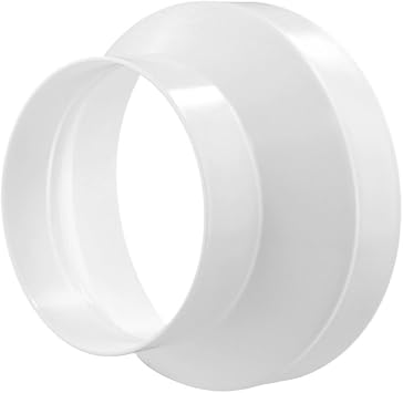 8 to 6 Inch Duct Reducer, Air Ducting Increaser, Robust ABS Air Duct Adapter for Bathroom Kitchen 6/8 Inch Ducting HVAC Systems Ventilators