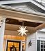 Elf Logic 14” Bright White LED Moravian Star Tree Topper - Hanging Outdoor/Indoor Christmas Tree Star Topper Light - Use as Holiday Decoration, Porch Light, Wedding and Ballroom Venue Decor