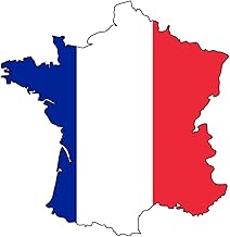 Samunshi® Frankreich Aufkleber Autosticker in Landesfarben der Trikolore - 9,7x10cm