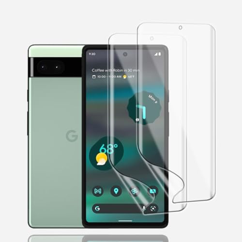 KoasVonson Películas de Hidrogel para Google Pixel 6a, 2 Piezas Protectores de Pantalla de TPU Flexible HD Transparente, Compatible ID de Huellas Digitales [no vidrio templado]