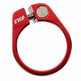 Xtahdge Abrazadera de Tija de Asiento de Bicicleta de 34,9 mm Abrazadera de Aleación de Aluminio de Alta Calidad Abrazadera de Chistor Adecuado para Marco de Aluminio Motocicleta (34,9 mm Rojo)