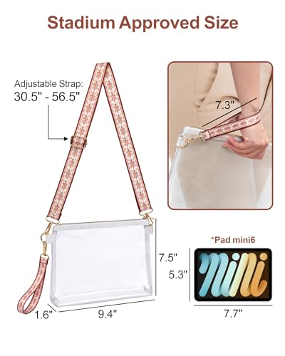 PACKISM Clear Bag for Stadium Events - Clear Purses for Women Stadium Crossbody, Concert Bag for Sports & Festival2