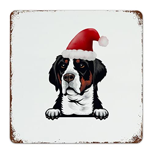 Décoration murale rustique de Noël avec plaque Rottweiler rétro