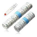✂️ 【Fácil de Cortar】 El vendajes del tatuaje tiene líneas de cuadrícula en el papel posterior, con nuestras pequeñas tijeras puede obtener el tamaño de parche de apositos fijación vendas que desee. Vendaje médico adhesivo muy bien sobre la piel, permanece muchas horas y no se desprende.