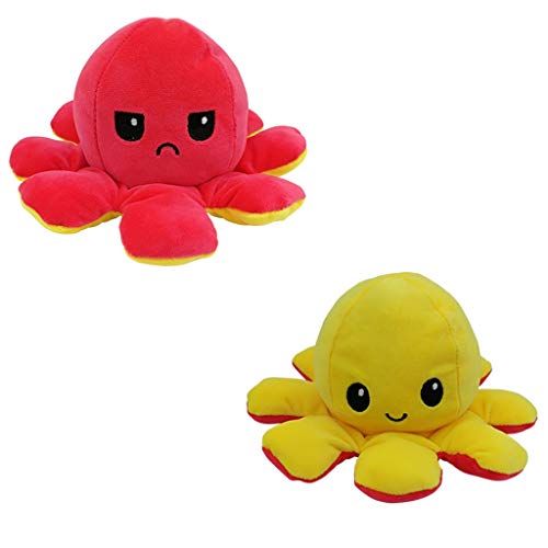 pulpo reversible rojo y amarillo