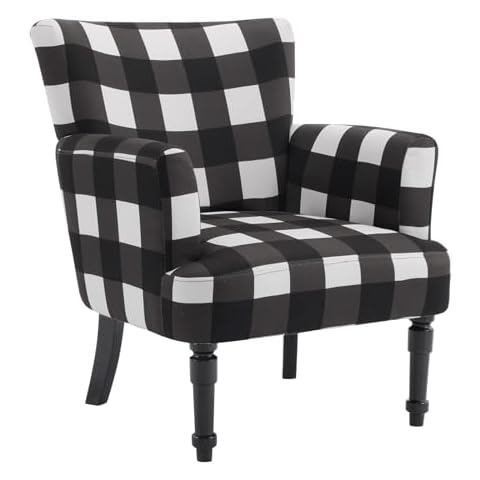 SEPNINE Retro Accent Chair with Solid Wood Legs Cover