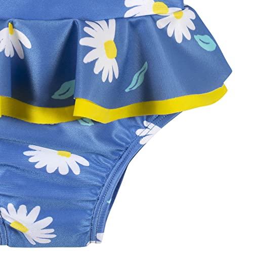 Gerber Girls' One-Piece Swimsuit, Blue Daisies, 3-6 Months #TOP1