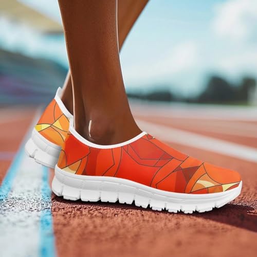 Image of Floral Sneakers for Women Colorful Art Shoes for Women Slip On Casual Work Shoes