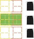 BOOSTEADY Court Marker Pickleball Marker Kit rutschfest Marker windabweisend Court Lines Marker für den Innen- und Außenbereich, 28 Stücke oder 84 Stücke (3 Set (84 Stücke))