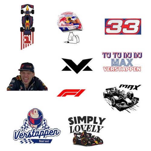 The Drip Kit Laptop & Mobile Sticker Pack | Formula 1 Racing Inspired Stickers Based on Max Verstappen | Perfect for Fans, Laptops, Cars & Collector Gifts (Theme – Mad Max)