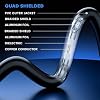 RG6 COAXIAL Cable - Quad Shielded, 50 / Black Non-Oxygen Copper Cable Wire for TV, Internet & More - Flexible Coax Cable Cord