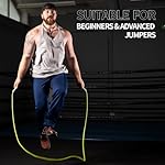 Hererope 6MM PVC Jump Rope for Men & Women Fitness, Speed, Tricks, Cardio Training, Boxing Jump Rope with Unbreakable Handles and Non-Kinking Skipping Rope, Adjustable Jumprope for Indoor Outdoor - Image 4