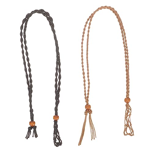 CALLARON 2 Piezas Cuerdas Para Collar Diy Cable En Capas Equipo Rosario Extensor Joyas Oro Corchete Cuerdas De Collar Únicas Soporte De Piedras Vacío Cordón Del Collar Línea De Cera