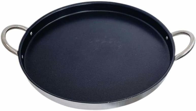Prolinemax Stainless Steel 16'' Round Flat Comal Griddle Grill Fry Pan Non-Stick