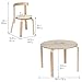 ECR4Kids Bentwood Table and Curved Back Chair Set, Kids Furniture, Natural, 5-Piece