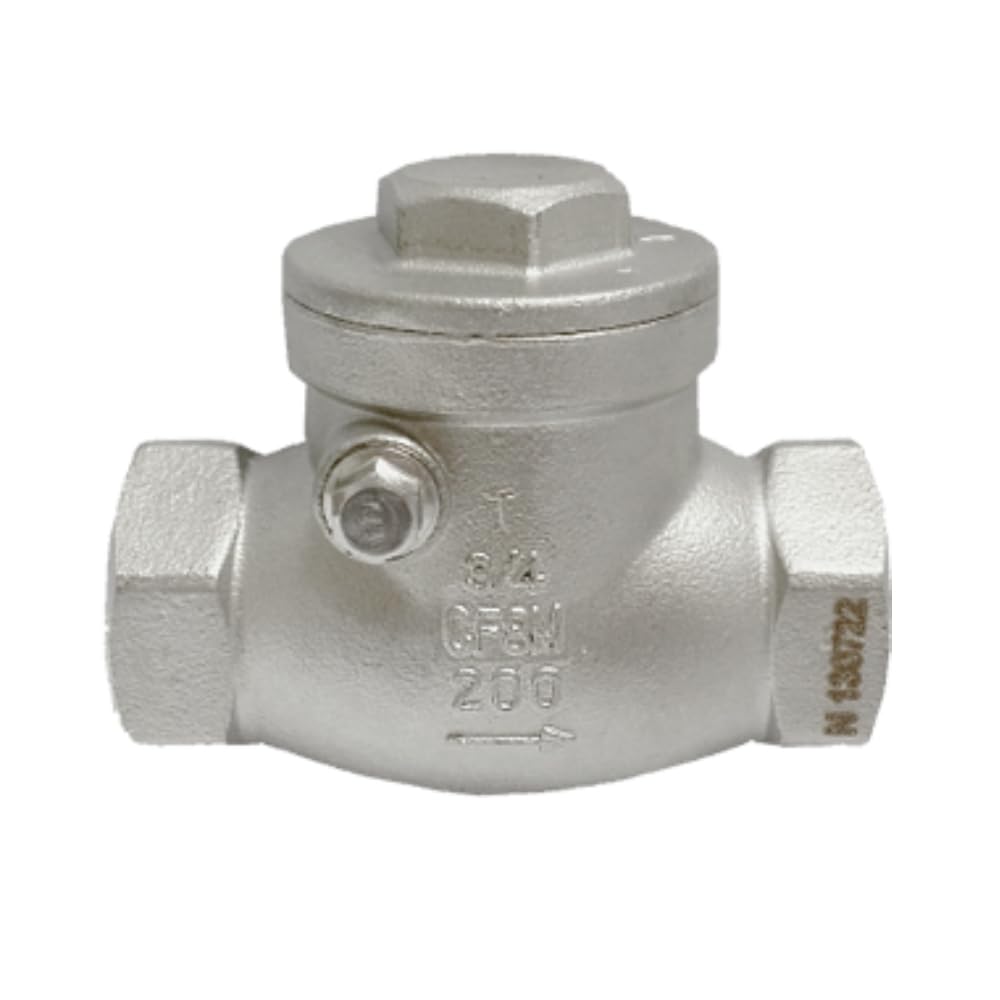 AF Valvola di ritegno a bassa pressione in acciaio inox SS316, 3/8" NPT, fino a 200 PSI, valvola di non ritorno con sede in metallo per acqua, olio e gas