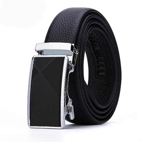 JSEIAJB Men's Automatic Buckle Belt Men's Leather Belt Business