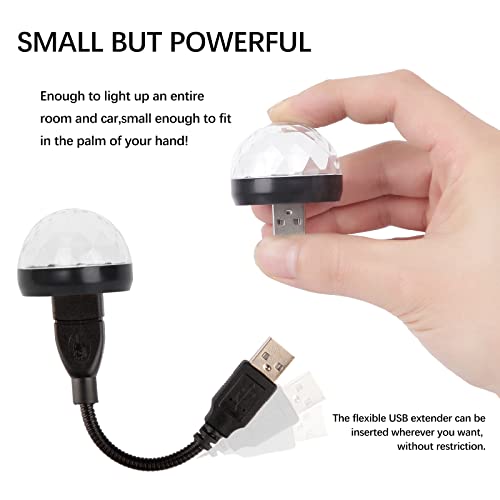 Usb Mini Disco Light With Flexible Usb Extender, 3Packs, Sound Activated Party Lights Dj Disco Ball Stage Lights-Multi Colors Led Car Auto Lights,Magic Strobe Light For Xmas Party,Pool,Karaoke (Black) #TOP1