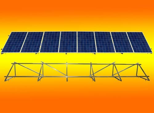 PV Solar Unterkonstruktion Aufständerung für 8 Solarmodule von bau-tech Solarenergie GmbH