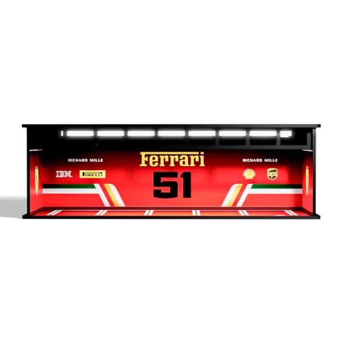 Image of DCO Diorama Garage F55 Display Vault Series | Premium 1:64 Diecast Car Display for 5+ Diecast Cars with Internal LED Lighting | Collector Showcase Only | Cars Not Included