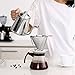 E-PRANCE Pour Over Coffee Dripper, Stainless Steel Coffee Filter Reusable Pour Over Coffee Filter Cone Coffee Dripper with Removable Cup Stand and Bonus Brush