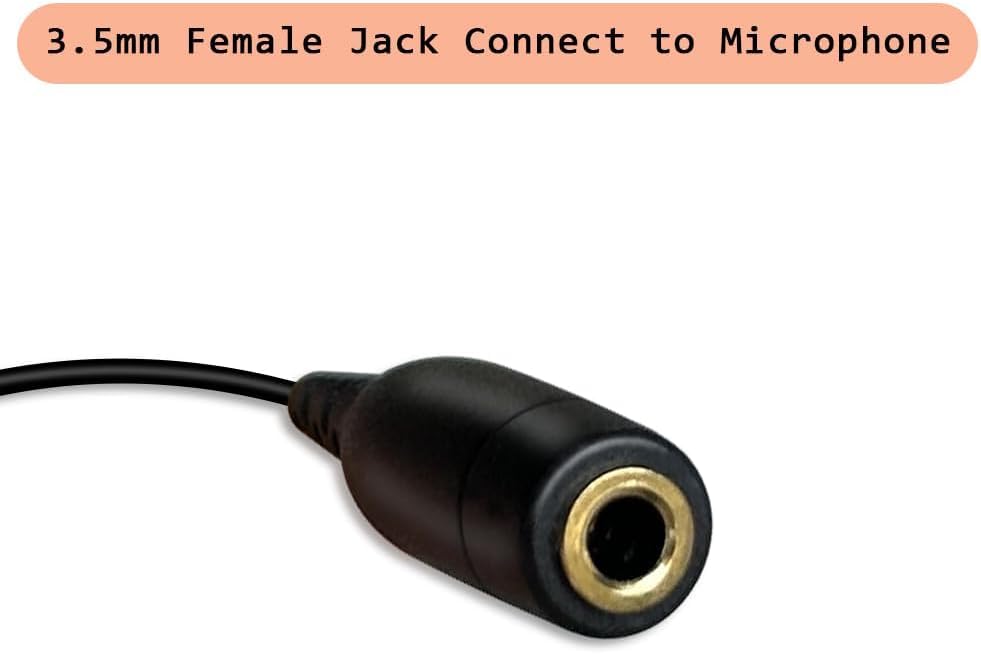 SOTHENG SC4 3.5mm TRS to TRRS Microphone Cable Adaptor, 3 Inches