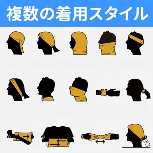 MANJIAMEI メンズ ネックゲイター 夏用 UVカット グレー