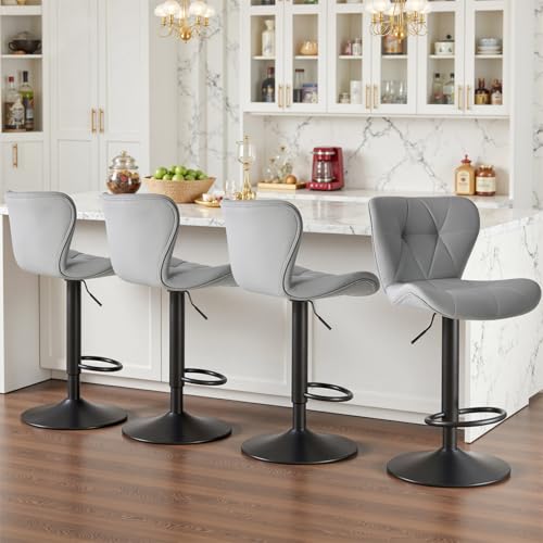 Sweetcrispy Adjustable Swivel Bar Stools