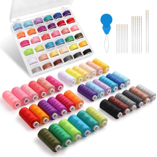 Kit de hilo de coser 72 piezas multicolor Auvitaya miniatura 1