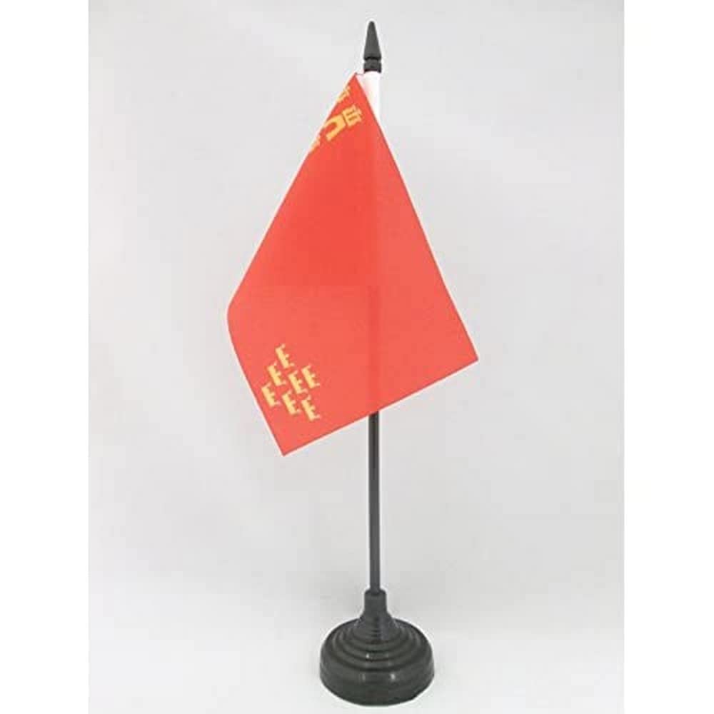 AZ FLAG, Murcia Table Flag 4'' x 6'', Spanish region of Región de Murcia Office Mini Banner 100% Polyester 15 x 10 cm
