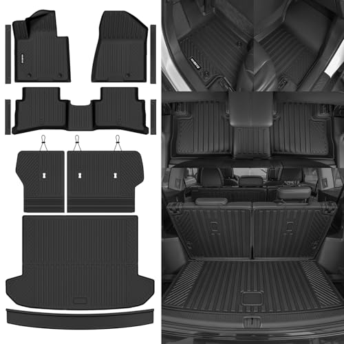 Naibeve Floor Mats for 2017-2022 Kia Sportage - All Weather for Kia Sportage Floor Mats & Trunk Mat with Backrest Mat & Door Sill Guards Waterproof Interior Accessories