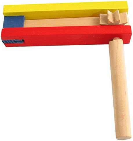 Noise Maker for Purim Colored Wood Gragger (Small - 5.5")