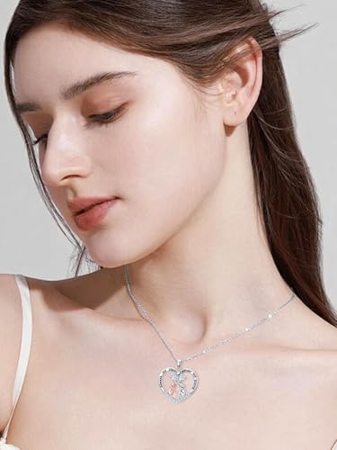 Always My Sister Forever My Friend Necklace Double Birthstone Pendant Necklace Love Heart Jewelry Christmas Birthday Gifts for Women Sister Friend3