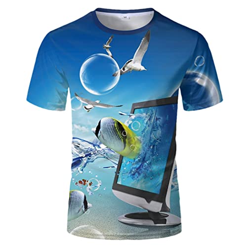 T-shirt de canne à pêche 3D pour en finir avec les vêtements tristes style hip hop L