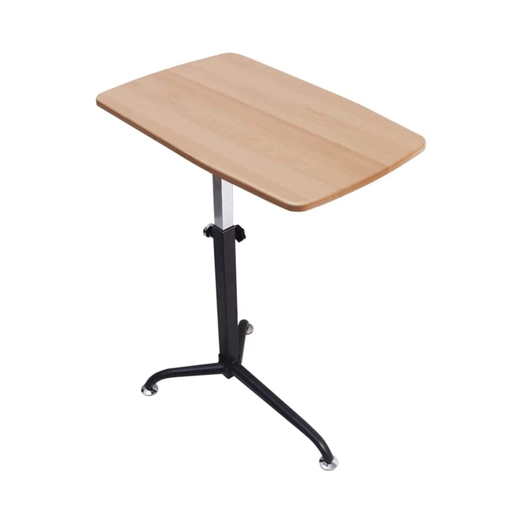 MYUYEE Height Adjustable Overbed Table Mobile Overbed Table Standing Desk, Laptop Standing Desk With Castors Mobile Sitting/Standing Desk For Home Use,B (B)