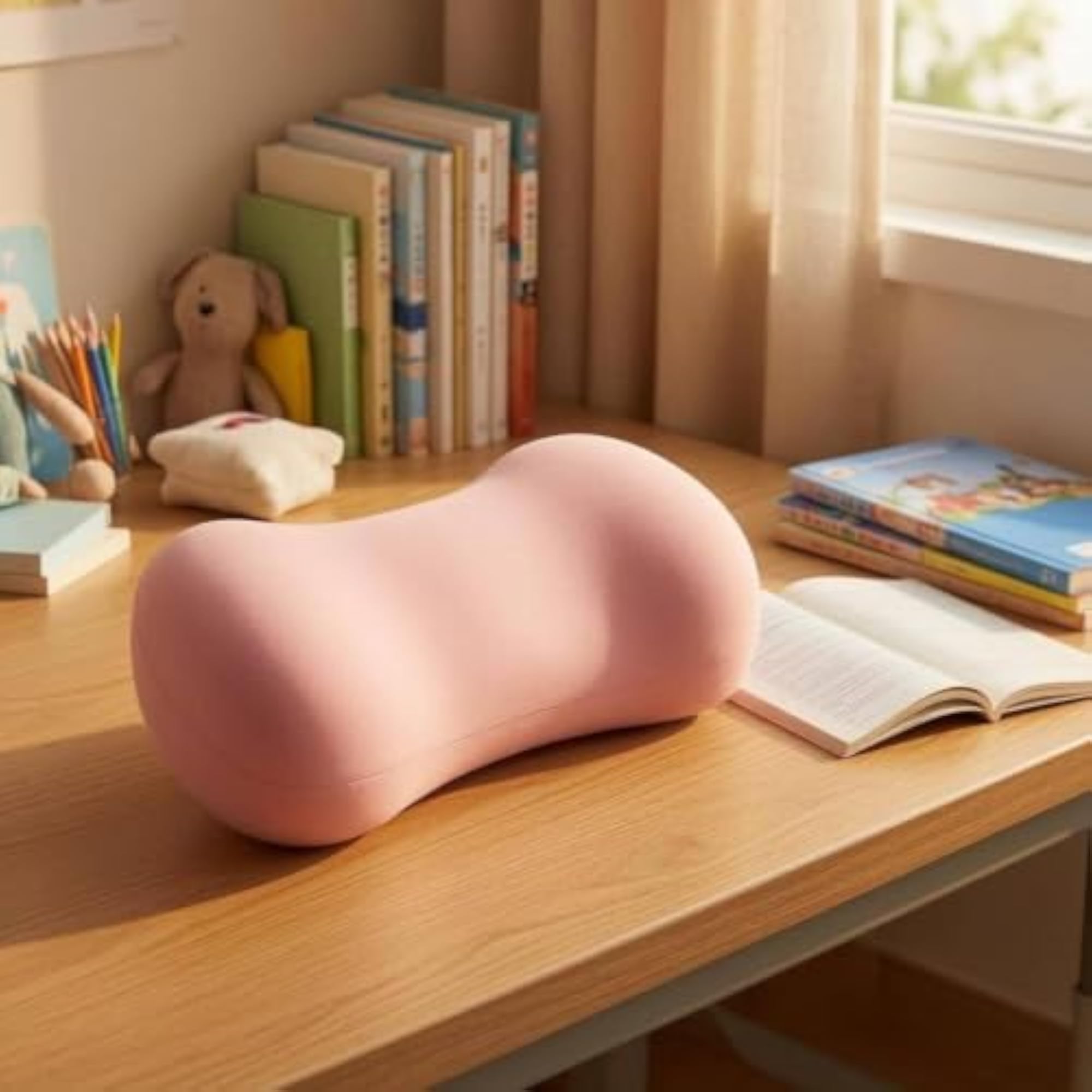 Contoured Memory Foam Rest Pillow with Cloth Cover