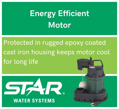 H2O Pro 1/3 Hp Cast Iron Submersible Sump Pump - Engineered By Zoeller #TOP4