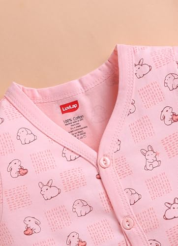 Image of LuvLap Baby Boys & Girls Regular Fit 100% Cotton Half Sleeve Jhabla Pack of 4