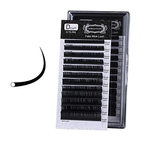 Eyelash Extension Fake Mink Lash / Individual Eyelash Extension Supplies Salon Use / D Curl / Thickness 0.07 ~ 0.25mm, Length 8-15mm Mixed Tray (0.15mm, MIX) Cover