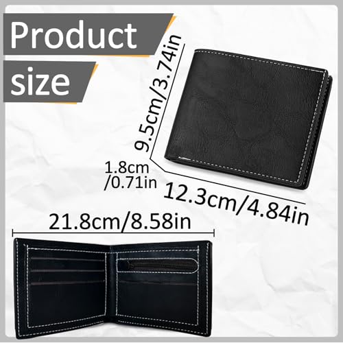 PU Slim Wallet Credit Card Wallet for Men, Lightweight Bifold Wallets Men's Wallet Thin Wallet for Work, Shopping, Travel(Brown)3