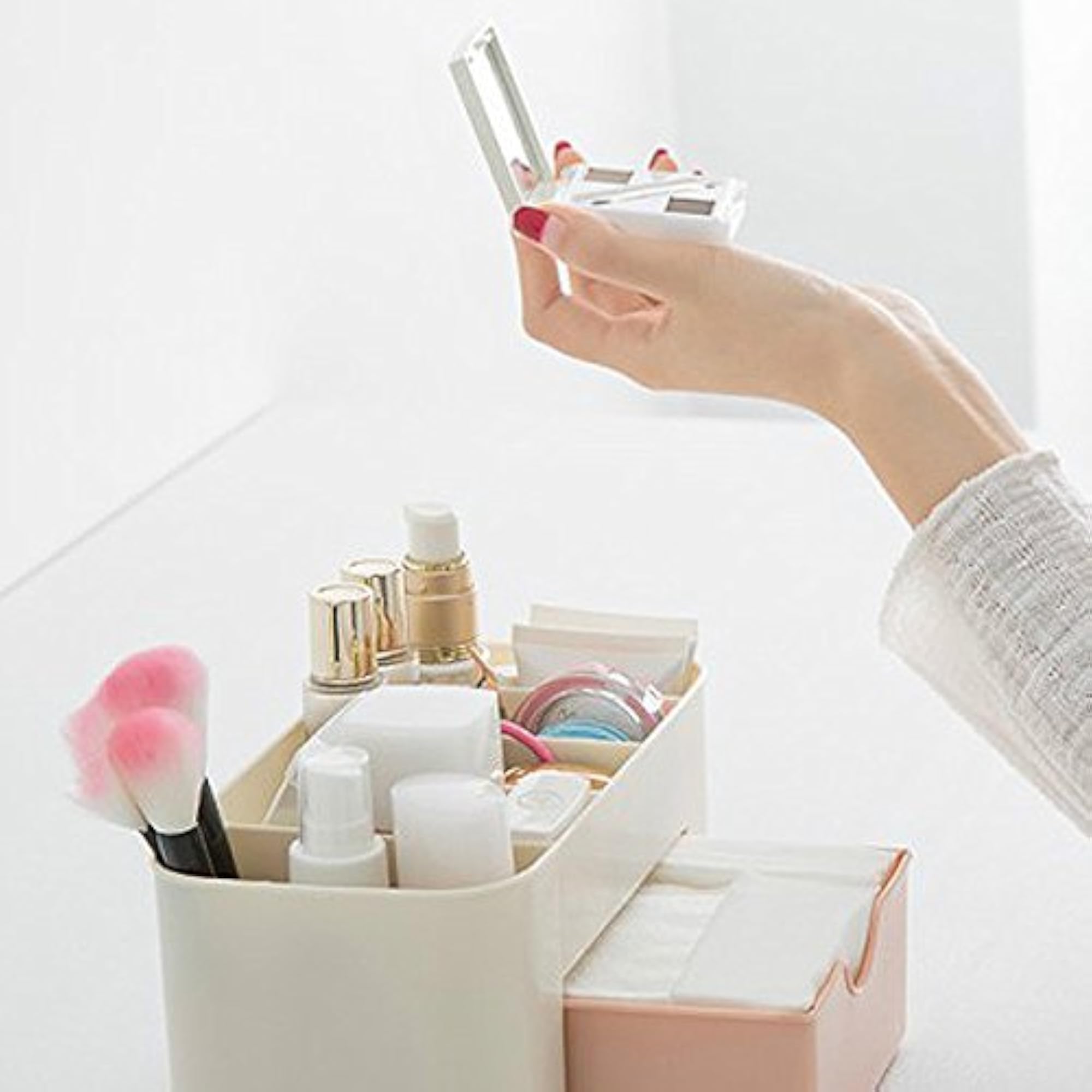 Desktop Cosmetic Storage Drawer Box, 6 Grids Holder