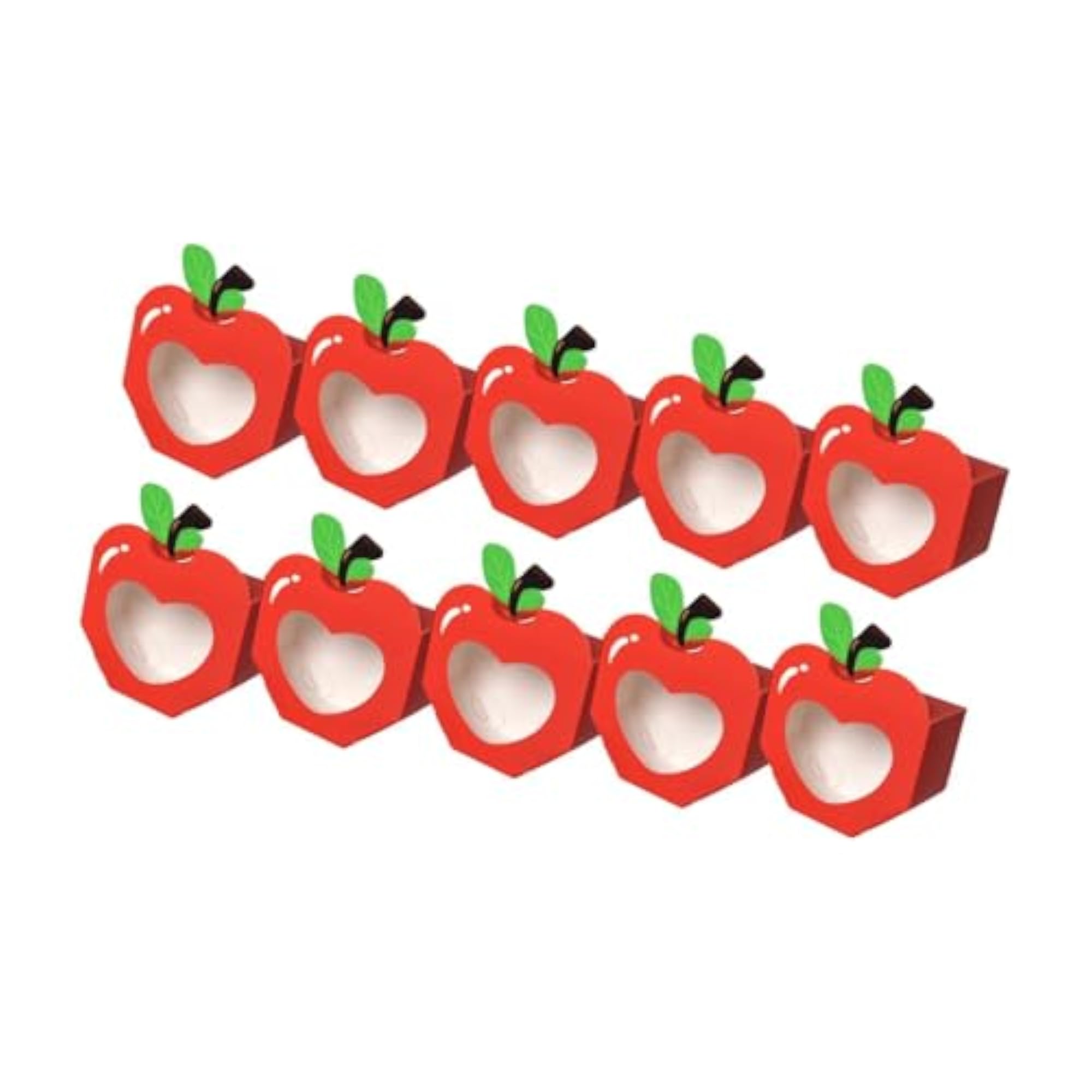 10Pcs Foldable Candy Boxes, Paper Gift Packaging Box, Red