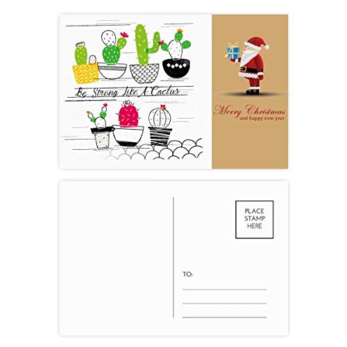 Cartes postales cactus de Noël pour envoyer des vœux chaleureux et végétals en hiver