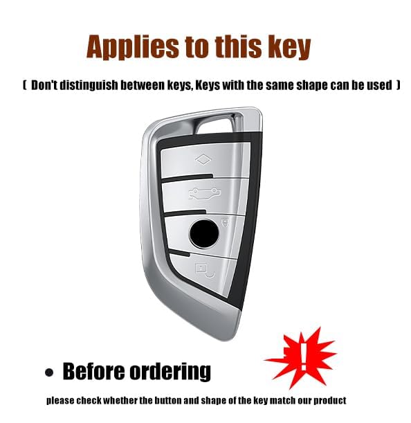 Funda para Llave de Coche para BMW 3/4/5 Series X1 X2 X3 X4 X5 X6 325Li 530 i3 iX3,Funda de Cuero TPU para Llave de Coche,Carcasa de protección Completa,A-Green-2