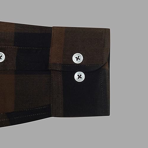 Image of GHPC Cottswool Winter Wear Woolen Big /Buffalo Checks Full Sleeves Regular Fit Formal Shirt for Men