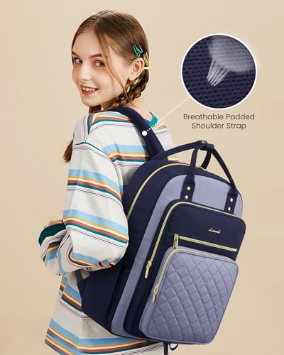 Image of LOVEVOOK Laptop Backpack Purse for Women, 15.6 inch Laptop Bag for Travel with USB Port, Water Resistant Lightweight Daypacks for College Work Business, Nurse Teacher Computer Backpacks
