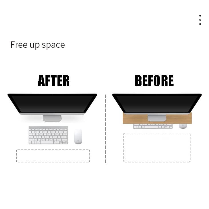 Support de moniteur en bois pour organiser un bureau de télétravail moderne - 4